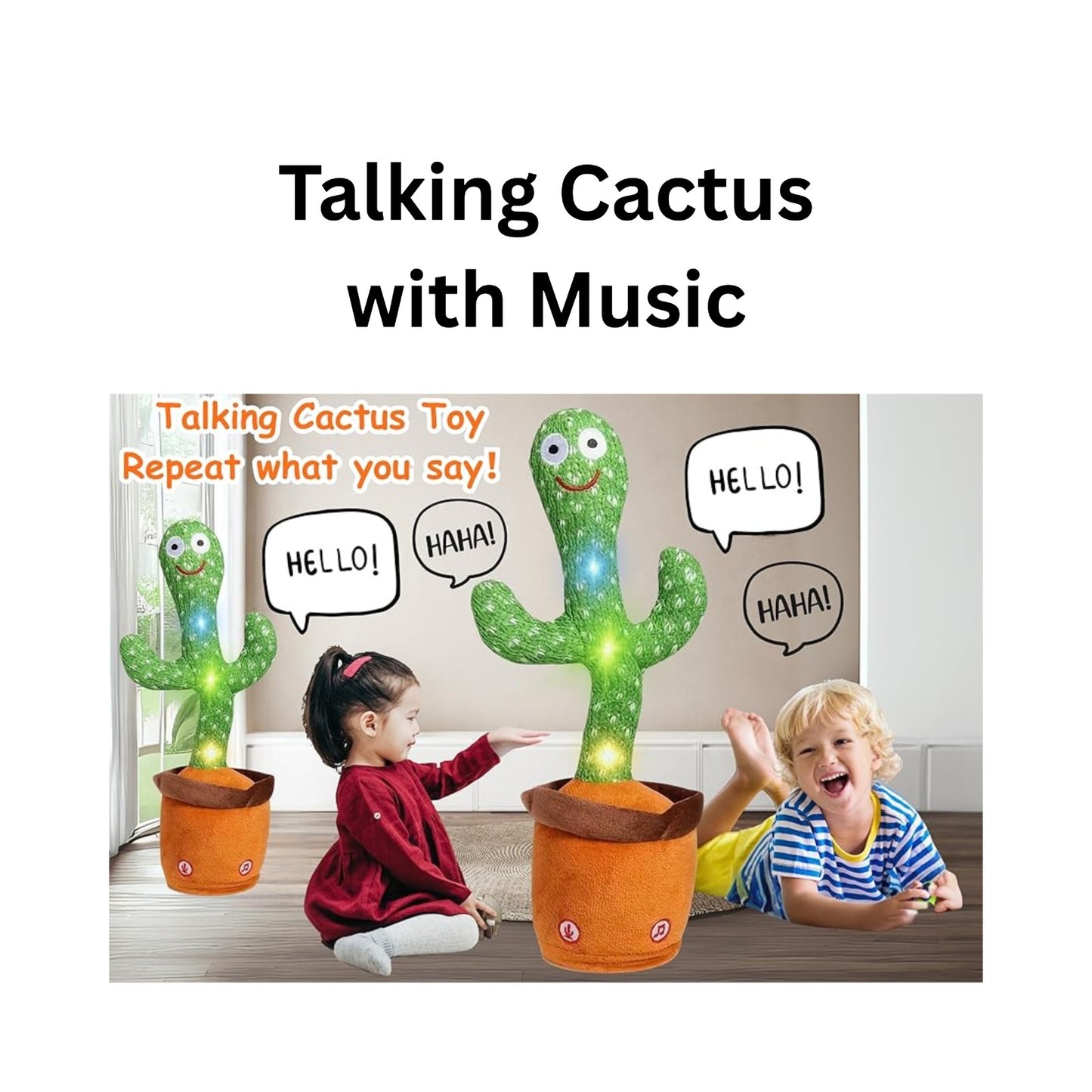 Dancing Cactus Toy for Kids  Talking & Singing Plush Cactus .