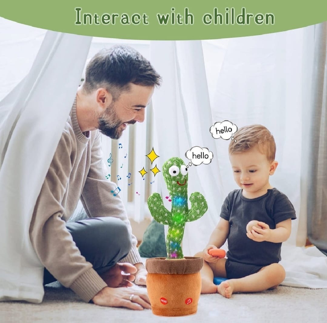 Dancing Cactus Toy for Kids  Talking & Singing Plush Cactus .
